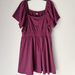 Old Navy Waist-Defined Flutter-Sleeve Mini Dress